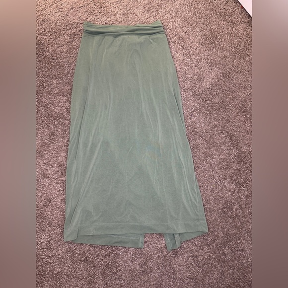 Anthropologie Junie Twist Front Midi Skirt Sage Green - Picture 5 of 5